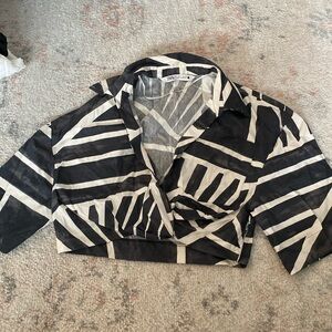 Zara Printed Crop Top Size Small